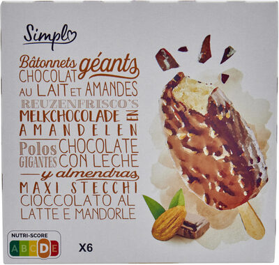 Foto de Bâtonnets géants CHOCOLAT AU LAIT ET AMANDES