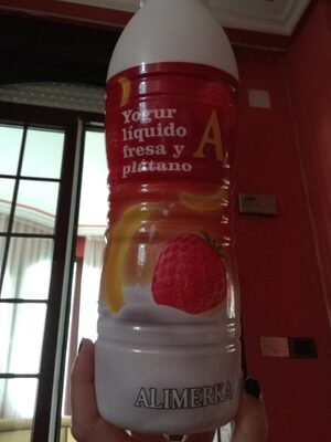 Foto de Yogur líquido fresa y plátano