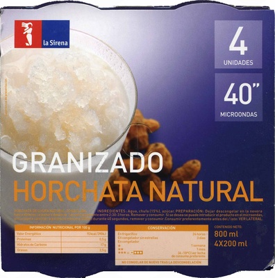 Foto de Granizado horchata natural