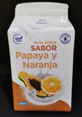 Foto de Leche fermentada aromatizada sabor papaya y naranja