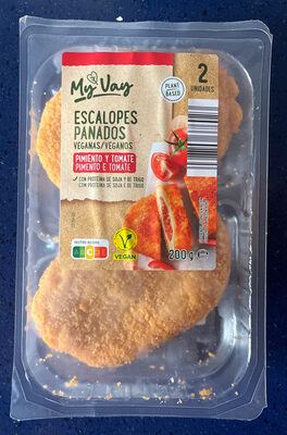 Foto de Escalopes panados veganas pimiento y tomate