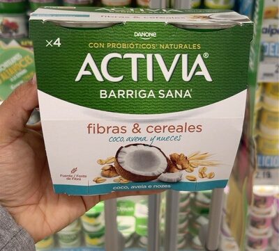 Foto de Activia Barriga Sana Fibras & cereales coco, avena y nueves