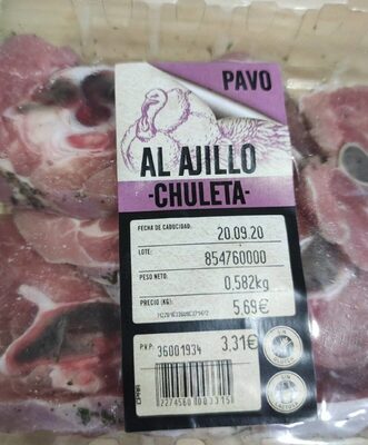 Foto de Chuletas de pavo al ajillo