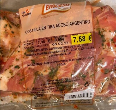 Foto de Costilla en tira adobo argentino