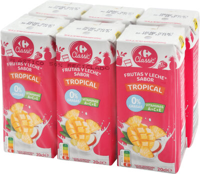 Foto de Bebida de leche y frutas tropical