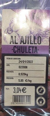 Foto de Chuleta pavo ajillo