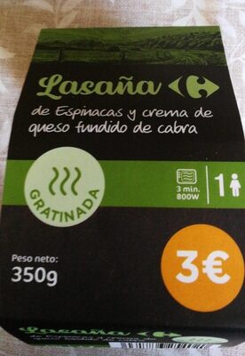 Foto de Lasaña de espinacas y queso fundido de cabra