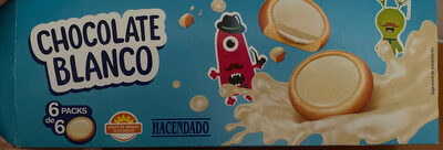 Foto de Galleta rellena de crema y recubierta de chocolate blanco