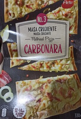 Foto de No. 3 Masa Crujiente Flatbread Pizza Carbonara