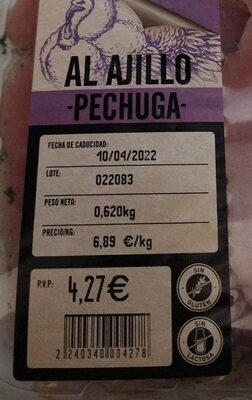 Foto de Pechuga Pavo al ajillo