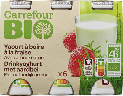 Foto de Yaourt à boire à la Fraise