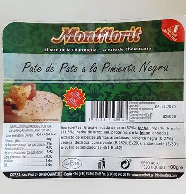 Foto de Paté de pato a la pimienta negra