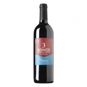 Foto de Vino do valdepeñas tres reinos crianza