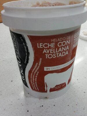 Foto de Helado leche con avellana tostada