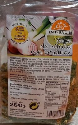Foto de Sopa de sémola con verduras