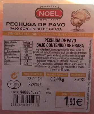 Foto de Pechuga de pavo bajo en grasa