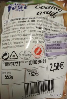 Foto de Codillo asado
