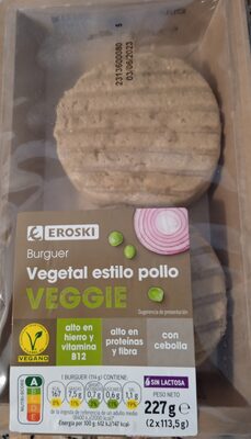 Foto de burguer vegetal estilo pollo
