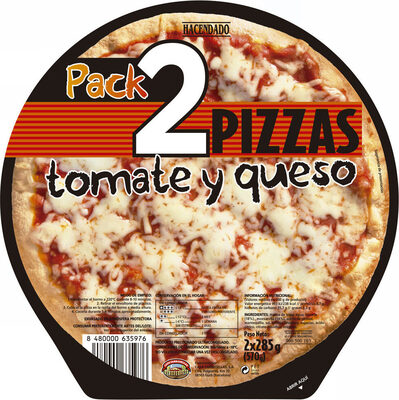 Foto de 2 pizzas tomate y queso