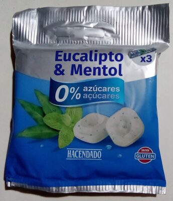 Foto de Rebuçado sem açúcar e com edulcorantes sabor mentol e eucalipto