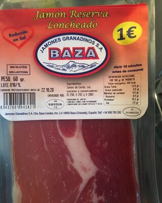 Foto de Jamon reserva loncheado