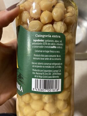 Foto de Garbanzos cocidos extra
