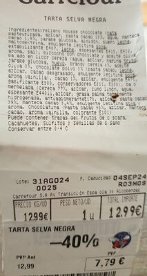 Foto de tarta selva negra