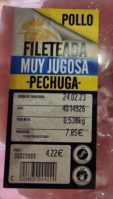 Foto de Pechuga fileteada muy jugosa pollo
