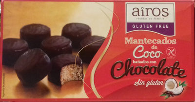 Foto de Mantecados de coco bañados con chocolate sin gluten