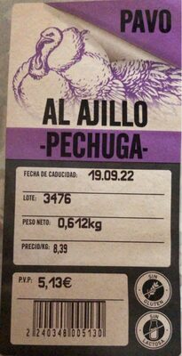 Foto de Pavo al ajillo pechuga