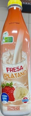Foto de Yogur bebible fresa plátano