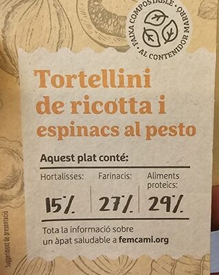Foto de Tortellini de ricota y espinacas
