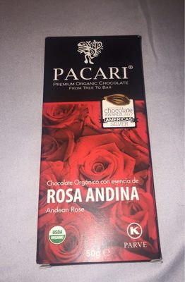 Foto de Chocolate Orgánico con esencia de Rosa Andina