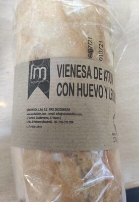 Foto de Vienesa de Atún con Huevo y lechuga