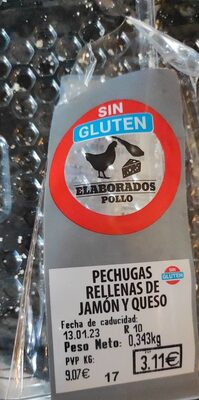 Foto de Pechugas rellenas de jamón y queso