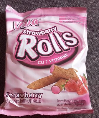 Foto de Snacks rulouri cu cremă de căpșuni