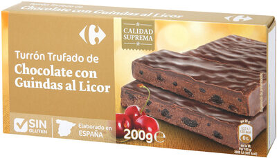 Foto de Turrón trufado de chocolate con guindas al licor