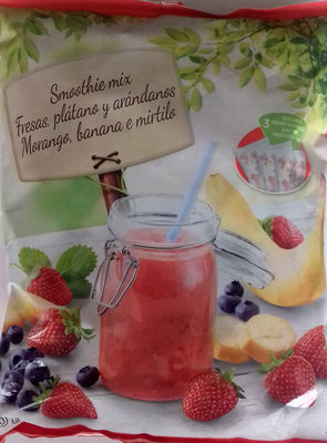Foto de Smoothie mix fresas, plátano y arándanos