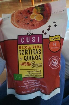 Foto de Mezcla para tortitas de quinoa + avena con chispas de chocolate
