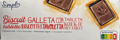 Foto de Biscuits tablette de chocolat noir