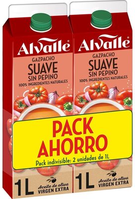Foto de Gazpacho suave sin pepino pack ahorro 2 unidades