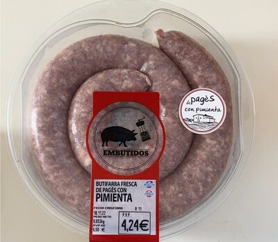 Foto de Butifarra fresca de pagès pimienta