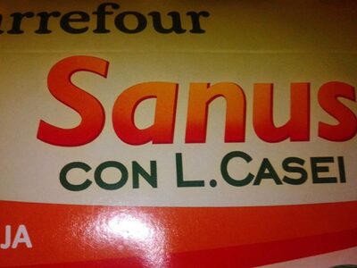 Foto de Sanus con L. casei naranja fuente de vitaminas B6 y D