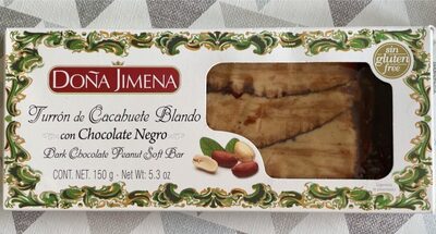 Foto de Turrón de Cacahuete Blando con Chocolate Negro