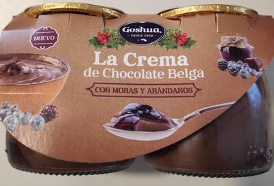 Foto de Crema de chocolate belga con moras y arándanos
