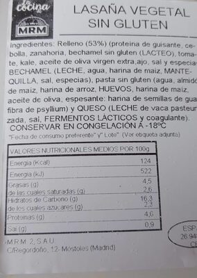 Foto de Lasaña vegetal sin gluten