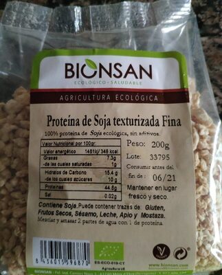 Foto de Proteína de soja texturizada fina