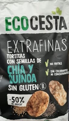 Foto de tortita con semilas de chia y quinoa sin gluten