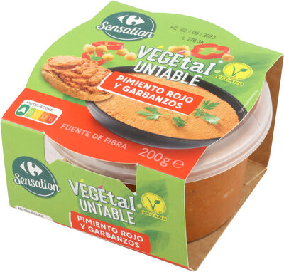 Foto de Untable vegetal pimiento rojo y garbanzos
