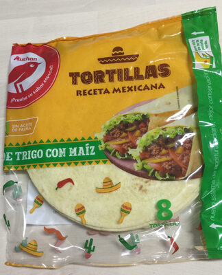 Foto de 8 tortillas de trigo con maíz